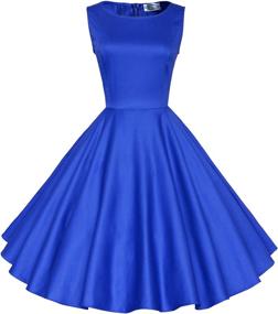 img 2 attached to 🕰️ Timeless Elegance: Maggie Tang Vintage Cocktail Rockabilly Women's Dresses