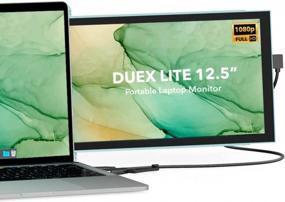 img 4 attached to 📈 Duex Portable Upgraded Extender - Compatible with 12.5 Inch Laptops, 1920X1080P Resolution, 60Hz Refresh Rate, Travel Monitor for Laptops, Portable Laptop Monitor - Duex Lite in Jadeite Green with HDMI