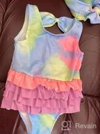 img 1 attached to Elegant Ruffled One Piece Swimsuit For Your Baby Girl - KANGKANG Infant Sunsuit Swimwear review by Keith Bradley