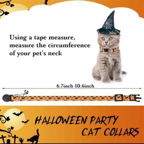 img 3 attached to 🎃 Spooky & Stylish: Halloween Cat Collars with Bell for a Purrfect Halloween Party!