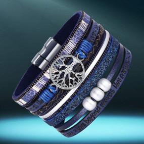 img 1 attached to Tree Of Life Leather Bracelets For Women - Great Gifts For Christmas, Birthdays, And Teens Girls