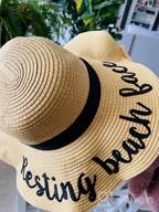 img 1 attached to Funky Junque Women’S UPF 50 Bold Cursive Embroidered Adjustable Beach Floppy Sun Hat review by Heidi Greenwood