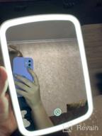 img 1 attached to 💡 Portable Touch Screen Makeup Mirror with Adjustable LED Brightness & USB Rechargeable by Jordan & Judy - Vanity Mirror review by Katalin Farkas ᠌