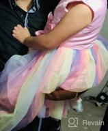 img 1 attached to Uhnice Little Girl's Rainbow Wedding 🌈 Party Dress: Sleeveless Tulle with 3D Flower Embellishments review by Melissa Marie