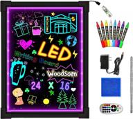 создавайте художественные шедевры с woodsam's erasable led drawing board + 8 флуоресцентными маркерами логотип
