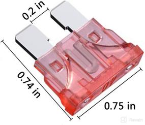 img 3 attached to 🚗 Kodobo 100 Pack Auto Fuses: 40 AMP ATC/ATO Standard Regular Fuse Blade for Car, Truck, Boat, Marine, RV - 100 Pack Efficiency