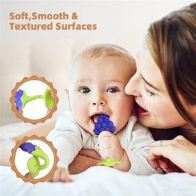 img 2 attached to 🍼 Chuya 5Pack Silicone Baby Teether Toys: Effective Chew Straws for Babies 0-12 Months, Soothes Molars & Teething Gums, Easy to Clean