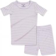 детский пижамный комплект: ребристая одежда для сна с полосатым рисунком для малышей и девочек логотип