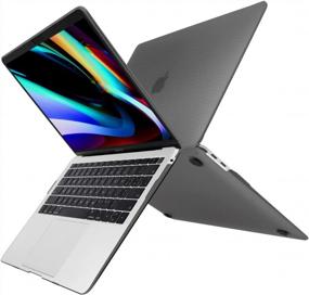 img 3 attached to 2022 Обновление MacBook Pro 13 "Чехол M1 / ​​M2 Чип из углеродного волокна Тонкий защитный чехол для A2338 A2251 A2289 2022 2021 2020, темно-серый