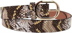 img 2 attached to Felice Leather Vintage Snakeskin Snakeskin Women's Accessories - Belts