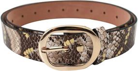 img 1 attached to Felice Leather Vintage Snakeskin Snakeskin Women's Accessories - Belts