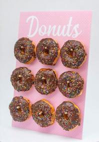 img 1 attached to Donut Wall Display Stand With Pink Dot Design - Perfect For Gender Reveal, Birthday Or Baby Shower!