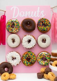 img 2 attached to Donut Wall Display Stand With Pink Dot Design - Perfect For Gender Reveal, Birthday Or Baby Shower!