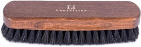 img 4 attached to FootFitter Genuine Horsehair Shoe Shine Brush, Made In Germany, Shoe Cleaning & Polishing Brush - (Black)