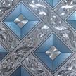 modern silver and blue qihang foil mosaic wallpaper, perfect for hotels and decorative ceilings logo