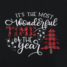 img 2 attached to Women'S Christmas Sweatshirt - Buffalo Plaid Tree Color Block Snowflake Print Long Sleeve Top