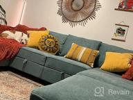 img 1 attached to Transform Your Living Space With A Chic Grey Modular Sectional Sofa And Ottoman Set From HONBAY review by Prince Fratto