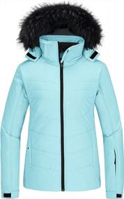 img 4 attached to Women'S Waterproof Ski Jacket Warm Puffer Winter Coat With Thick Hoodie