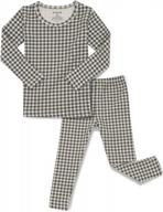 kids cute pajama set 6m-7t toddler snug fit pattern design cotton sleepwear boys girls logo