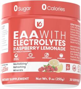 img 4 attached to EAA & Electrolyte Powder For Enhanced Muscle Building, Endurance & Recovery - Sugar & Caffeine Free Raspberry Lemonade Flavor By Keppi