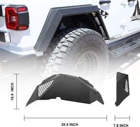 img 2 attached to ROXX Rear Road Front Inner Fender Liners Offroad Mud Guard Compatible With Jeep Wrangler JL 2DR &Amp