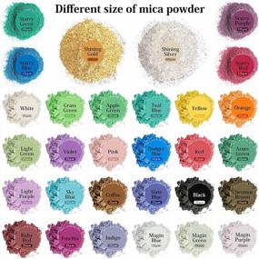 img 3 attached to 30 Color Mica Powder Pigment For Epoxy Resin - Natural Cosmetic Grade Glitter Colorant Pearlescent Powder For Painting, Soap Making, Nail Polish, Candle Making, Bath Bombs, Slime, And More - 5G Each