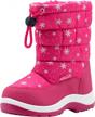 👧 apakowa kid's girls snow boots: keeping your little one warm in cold weather (toddler/little kid) logo