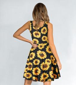 img 2 attached to Fashionable Womens Sleeveless Scoop Neck Sundress: A Must-Have Casual Print A Line Midi Dress!