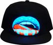 sound activated led baseball hat flashing dj snapback for men and women - rave light up logo