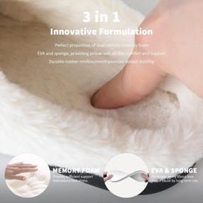 img 2 attached to Slippers For Women Fuzzy House Slip On Indoor Outdoor Bedroom Furry Fleece Lined Ladies Comfy Memory Foam Female Home Shoes Anti-Skid Rubber Hard Sole