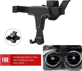 img 4 attached to Enhance Your Mercedes-Benz GLC300 with 1797 Accessories: Phone Mount & Car Cellphone Holder for C-Class, GLC-Class, AMG Models - Upgraded Black, Gravity-Assist, Dashboard Screen Navigation, Auto Vent Cradle