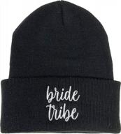 вязаная шапка funky junque bride tribe с вышивкой - теплая и стильная шапка-тюбетейка для невест логотип