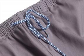 img 2 attached to Men'S Chino Shorts With 6" Inseam, Elastic Waist And Drawstring - Available In Sizes S-2XL From Visive