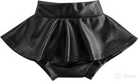 img 4 attached to 👗 GOOCHEER Velvet High Waist Mini Skirt: Stylish & Warm Princess Skirt for Infant Toddler Baby Girls, Ideal for Fall Casual Outfits