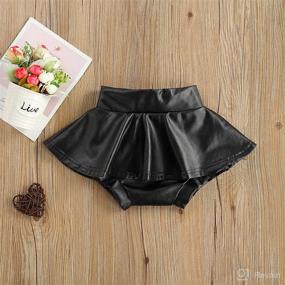 img 3 attached to 👗 GOOCHEER Velvet High Waist Mini Skirt: Stylish & Warm Princess Skirt for Infant Toddler Baby Girls, Ideal for Fall Casual Outfits