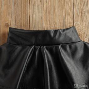 img 2 attached to 👗 GOOCHEER Velvet High Waist Mini Skirt: Stylish & Warm Princess Skirt for Infant Toddler Baby Girls, Ideal for Fall Casual Outfits