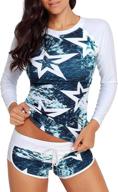 👙 stylish and secure: runtlly printed protection swimsuit ls910401 for ultimate women's clothing via swimsuits & cover ups logo