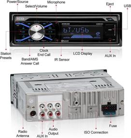 img 1 attached to 🚗 BOSS 508UAB Car Audio Stereo System: Single Din, Bluetooth, USB, Aux-in, Mechless, CD Player