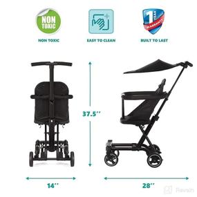 img 2 attached to 🏞️ Dream On Me Lightweight Coast Rider Stroller: Compact & Easy-Fold with Canopy, Adjustable Handles & Smooth Wheel Ride, Black