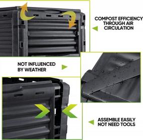 img 1 attached to Effortlessly Create Rich Soil With F2C'S 80 Gallon Garden Compost Bin - BPA-Free, Aerating, And Easy To Assemble!