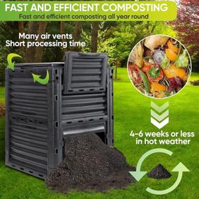 img 2 attached to Effortlessly Create Rich Soil With F2C'S 80 Gallon Garden Compost Bin - BPA-Free, Aerating, And Easy To Assemble!