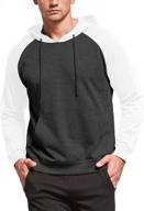 men's cotton hooded sweatshirt with kangaroo pocket - casual pull over hoodie with long sleeves logo