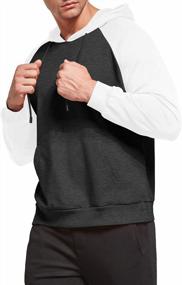 img 3 attached to Men'S Cotton Hooded Sweatshirt With Kangaroo Pocket - Casual Pull Over Hoodie With Long Sleeves