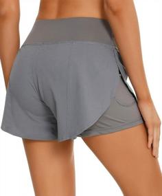 img 3 attached to EISHOPEER Women'S Quick-Dry 2 In1 Running Shorts With Pockets For Gym, Yoga & Sports - XS To XXL.