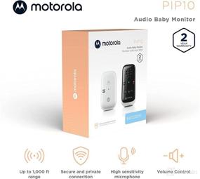img 3 attached to 👶 Motorola PIP10 Audio Baby Monitor - 1000ft Range, Secure Connection, High-Sensitivity Mic, Volume Control, Alert Detection Light, Portable Parent Unit