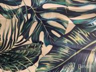 img 1 attached to Artistic Botanical Green Leaves Shower Curtain Set With Hooks - Tropical Palm Print On White Background - 72" X 72" Fabric Bathroom Curtain For Stunning Décor review by Arnold Robles