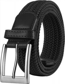 img 4 attached to 👗 Lavemi 1 Inch Braided Woven Stretch Belt - 35 23590