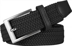 img 3 attached to 👗 Lavemi 1 Inch Braided Woven Stretch Belt - 35 23590