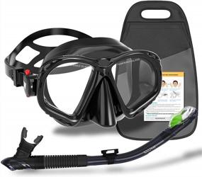 img 4 attached to WACOOL Professional Adult & Teen Snorkel Diving Scuba Gear Set - Anti-Fog Coated Glass, Silicon Mouth Piece, Purge Valve & Anti-Splash.