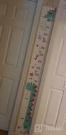 img 1 attached to Wood Frame Fabric Canvas Baby Growth Chart Hanging Ruler Wall Decor - Height Measurement For Kids Toddlers And Babies (Animal Pattern) review by Stuart Sugden